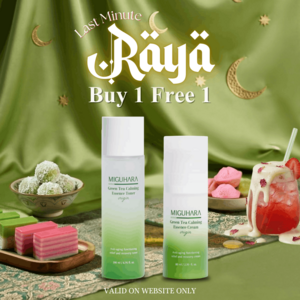 [ PROMO ] Green Tea Calming Essence Toner Origin 200ml + FREE  Green Tea Calming Essence Cream 80ml